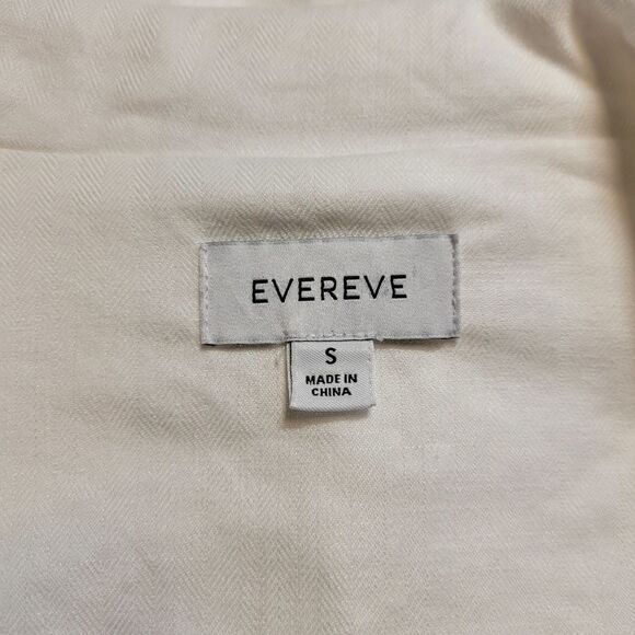 EVEREVE Stanton White Linen Blend Double Breasted Blazer Women's Small - Picture 6 of 11